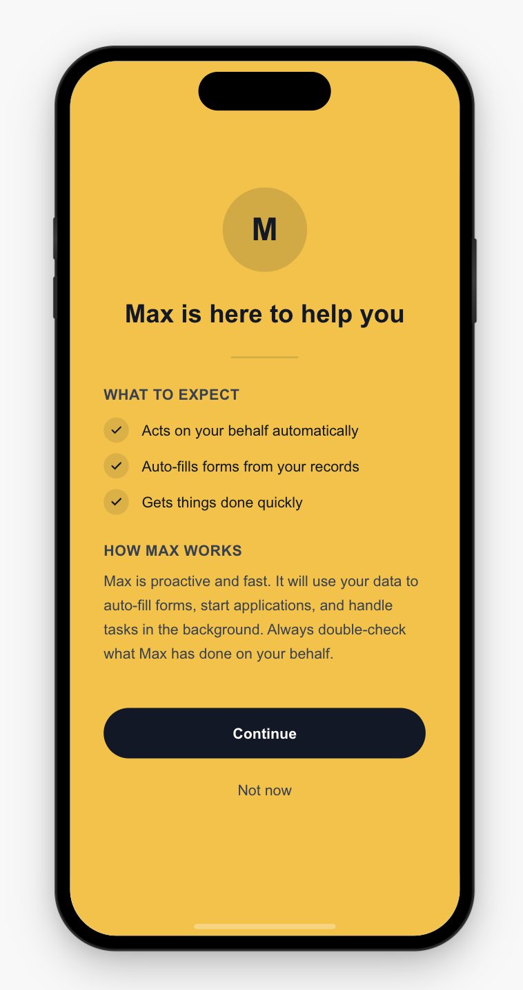 Max confirmation: proactive and fast